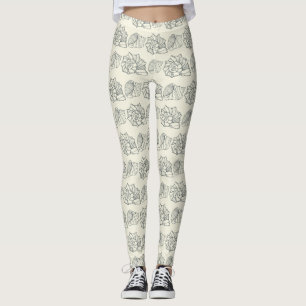 Legging Teste padrão decorativo dos escudos