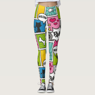 Legging Teste padrão do animal de estimação do estilo d