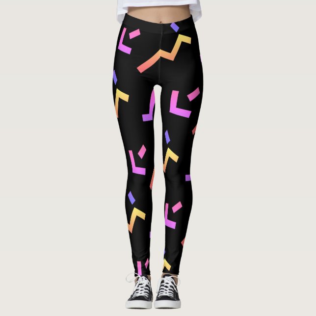 Legging teste padrão do estilo 80s em leggins (Frente)