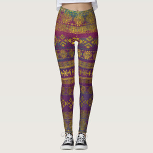 Legging Teste padrão do estilo de /Tribal do mexicano -
