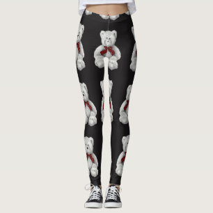 Legging Teste padrão do urso de ursinho, desenho de lápi