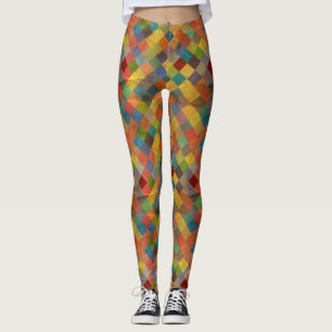 Legging Teste padrão do vintage. Geométrico