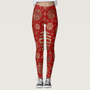 Legging Teste padrão dobro do símbolo da felicidade - ou