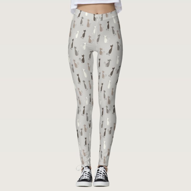 Legging Teste padrão dos gatos (Frente)