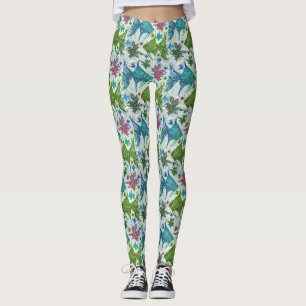 Legging Teste padrão dos peixes do vintage