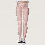 Legging Teste padrão Dourado bonito do homem de<br><div class="desc">Teste padrão do homem de pão-de-espécie do Natal no ouro cor-de-rosa do falso</div>