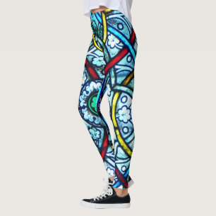 Legging Teste padrão elegante do vitral de Notre Dame