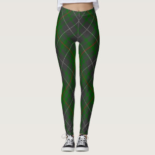 Legging Teste padrão escocês do Tartan da xadrez verde