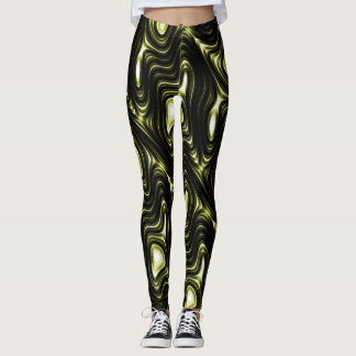 Legging Teste padrão estrangeiro verde escuro de