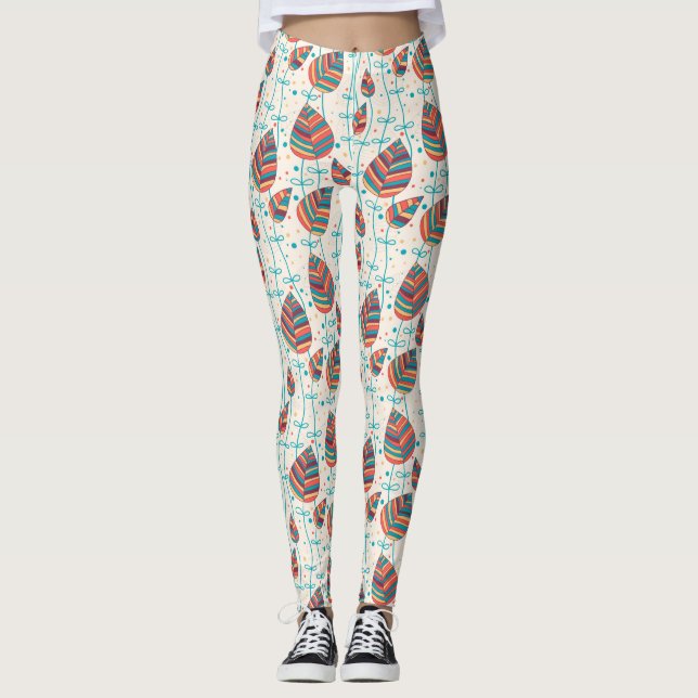 Legging Teste padrão floral 5 (Frente)