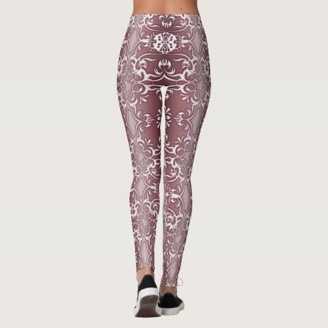 Legging teste padrão floral barroco (Verso)