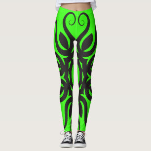 Legging Teste padrão floral preto no exercício das