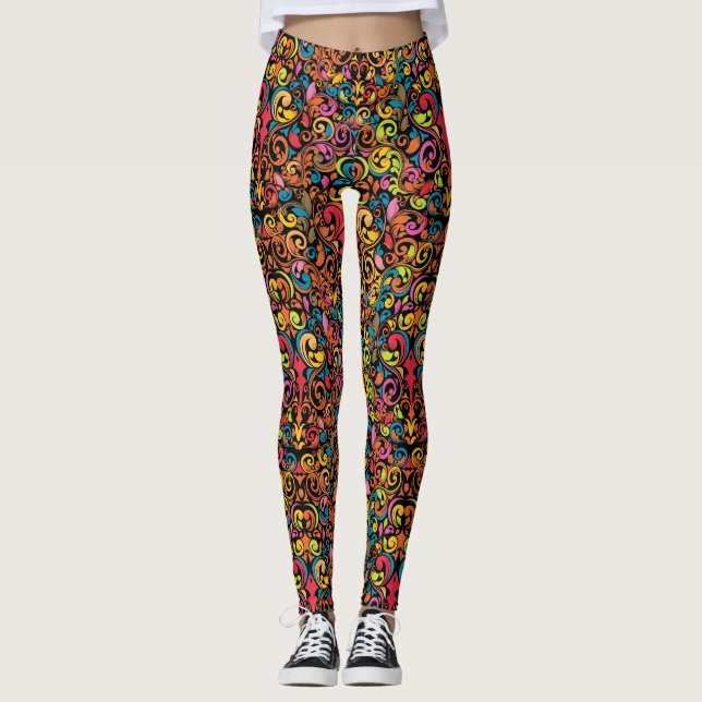 Legging Teste padrão Funky (Frente)