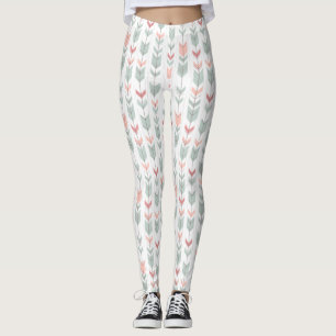Legging Teste padrão geométrico no estilo retro