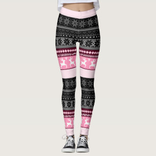 Legging Teste padrão justo cor-de-rosa da ilha