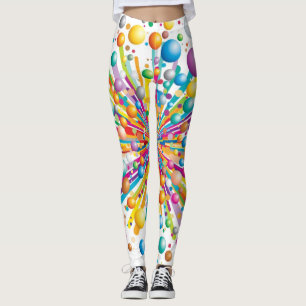 Legging Teste padrão louco funky do impressão explosivo