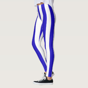 Legging Teste padrão marinho das listras, listras grossas