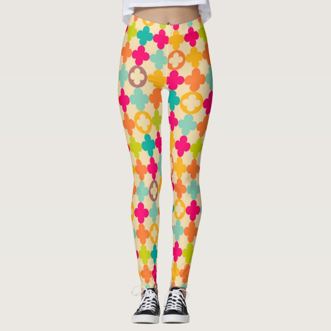 Legging Teste padrão medieval do rosette do vintage (Frente)
