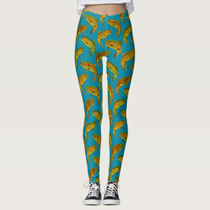 Legging Teste padrão sem emenda 2018 da truta de arco-ír