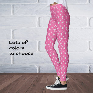 Legging Testemunhas de troféus de esporte - padrão rosa