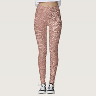 Legging Têxteis em Rosa Dourados