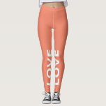 Legging Texto Clássico Monocromático de Amor<br><div class="desc">Personalizável com seu texto. Por favor,  escreva em BONÉS.</div>