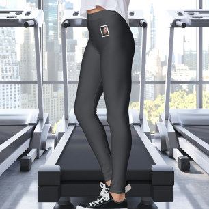 Legging Texto de Foto de Animalzinho Fofo Neutro Quente Ca