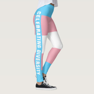 Legging Texto do Sinalizador de Orgulho Transgênero LGBTQ