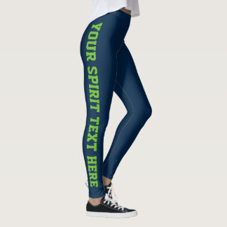 Legging Texto do Verde limão Personalizado das Legendas do