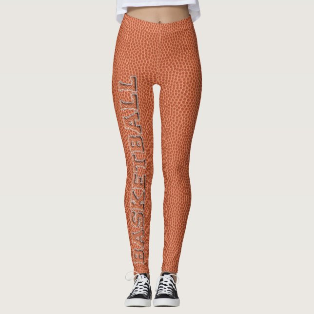 Legging Texto e Textura de Basquete (Frente)