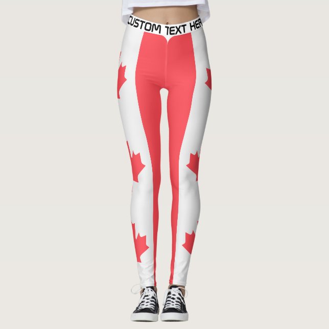 Legging Texto Personalizado Canadá Futebol (Frente)