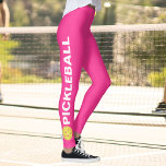 Legging Texto Personalizado da Bola Amarela legal de Leggi<br><div class="desc">As leggings perfeitas para os entusiastas de picleball. Leggings de alta qualidade com a palavra PICKLEBALL e uma bola amarela em cada lado. Divertido para jogos sociais casuais ou jogos de torneio - mude facilmente a cor de fundo para corresponder às cores do seu clube/equipe. Basta clicar em personalizar e...</div>