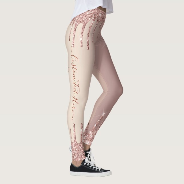 Legging Texto Personalizado das Unidades de Miniatura da L (Direita)
