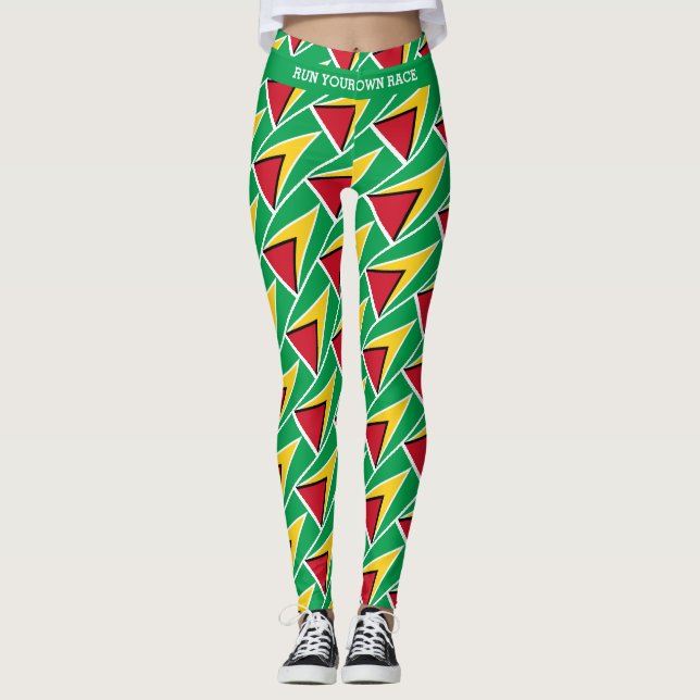 Legging Texto Personalizado GUYANA EXECUTE SEU PRÓPRIO Sin (Frente)