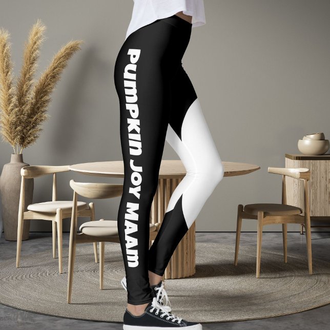 Legging Texto Personalizado Pet Cat Nome Mãe Branca Preta  (Criador carregado)