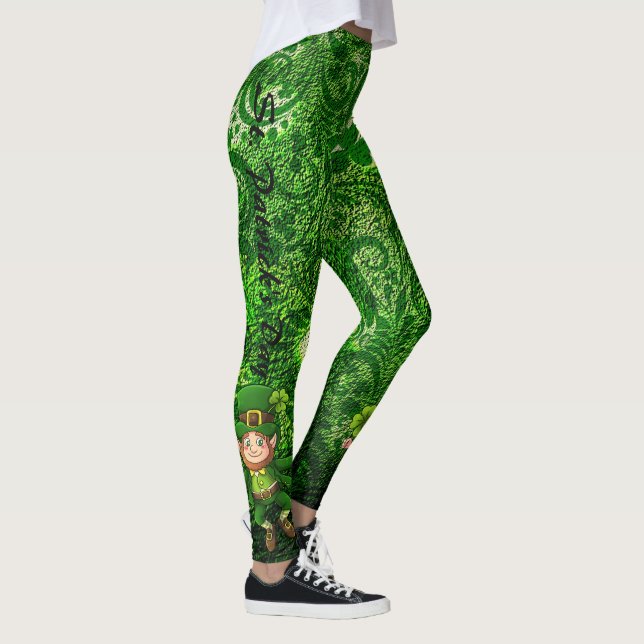 Legging Texto Personalizar Dia de São Patrício Verde (Direita)