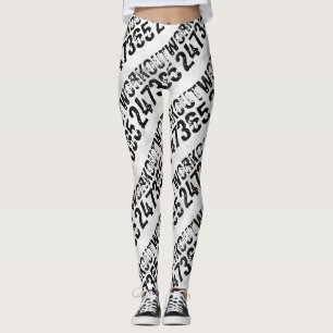 Legging Texto riscado vestido Workout 247365 rústico