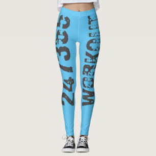 Legging Texto vestido e arranhado Workout 247365 azul