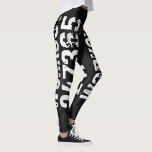 Legging Texto vestido e arranhado Workout 247365 vintage