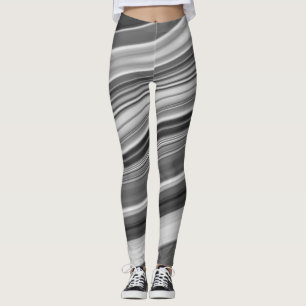 Legging textura abstrato elegante do fluxo líquido de márm
