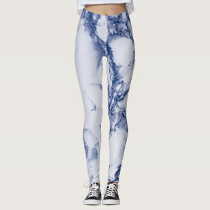 Legging Textura Azul Escuro do Mármore