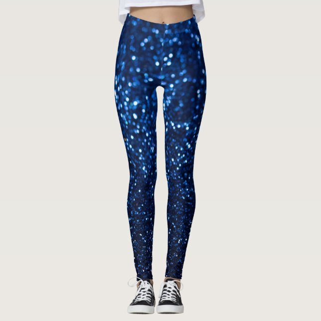 Legging Textura azul esfestiva (Frente)