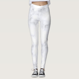 Legging Textura branca de mármore