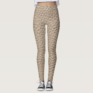Legging Textura de couro bege, fundo sem costura.