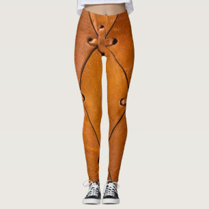Legging Textura de couro, detalhes da cobertura natural.
