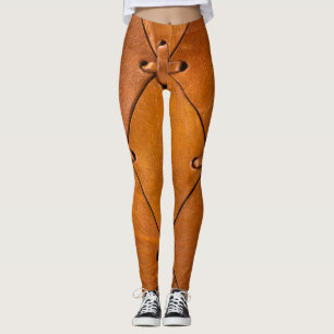 Legging Textura de couro, detalhes da cobertura natural.