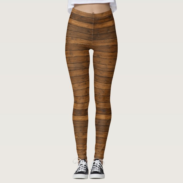 Legging Textura de Madeira (Frente)