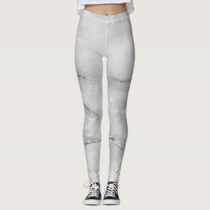 Legging Textura de Mármore Cinza Fashion Feminina
