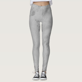 Legging Textura de Mármore Cinza Minimalista Pedra