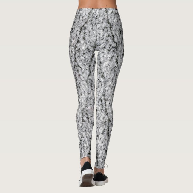 Legging textura de padrão tricotado (Verso)
